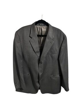 Ralph Lauren Gray Three-Button Wool Suit Jacket 46R